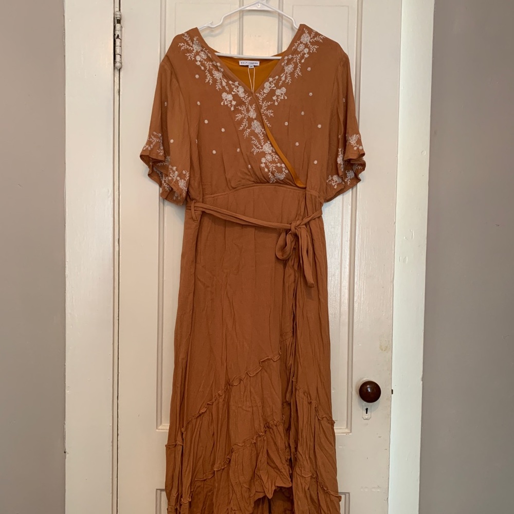 Baltic born macey embroidered maxi dress